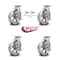 Service Caster 8 Inch V Groove Semi Steel Caster Set with Roller Bearings 4 Brake 2 Swivel Lock SCC-30CS820-VGR-TLB-BSL-2-TLB-2 - alternate 3